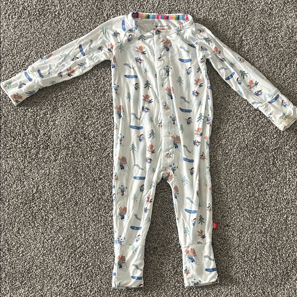Magnetic Me Winter Woodland Print Convertible Coverall